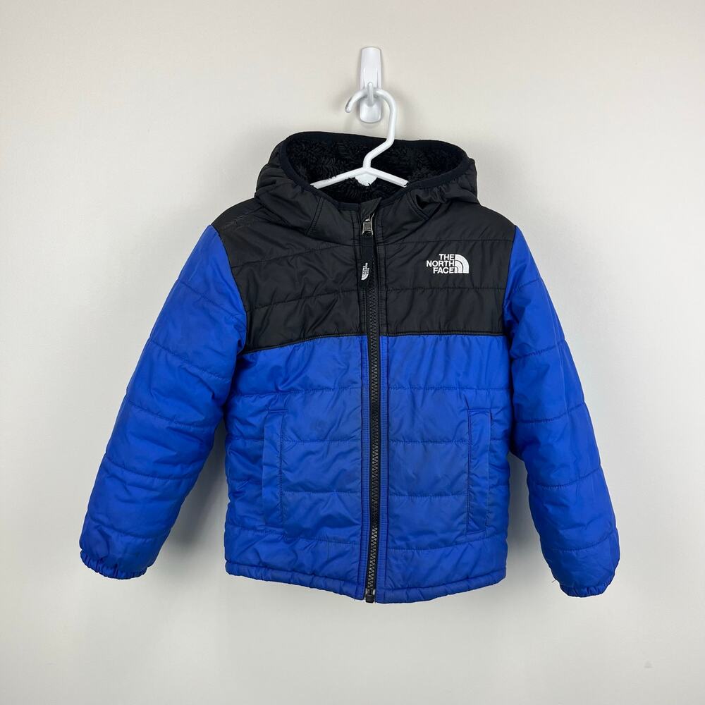 The North Face Reversible Mount Chimbo Full-Zip Hooded Jacket Blue Black 4T